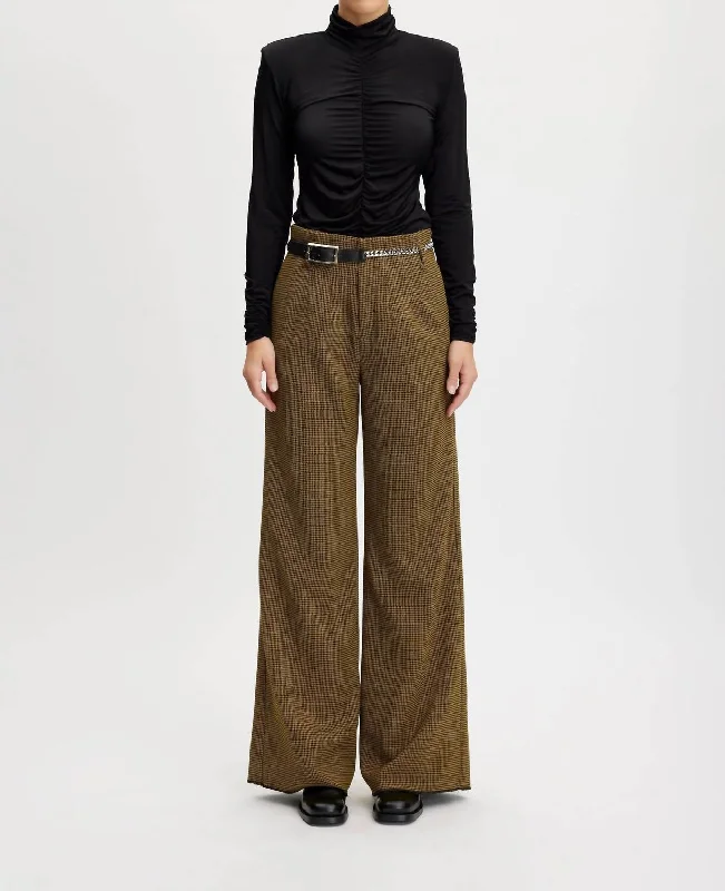 women's leggingsFraya Pants In Amber Green Checks