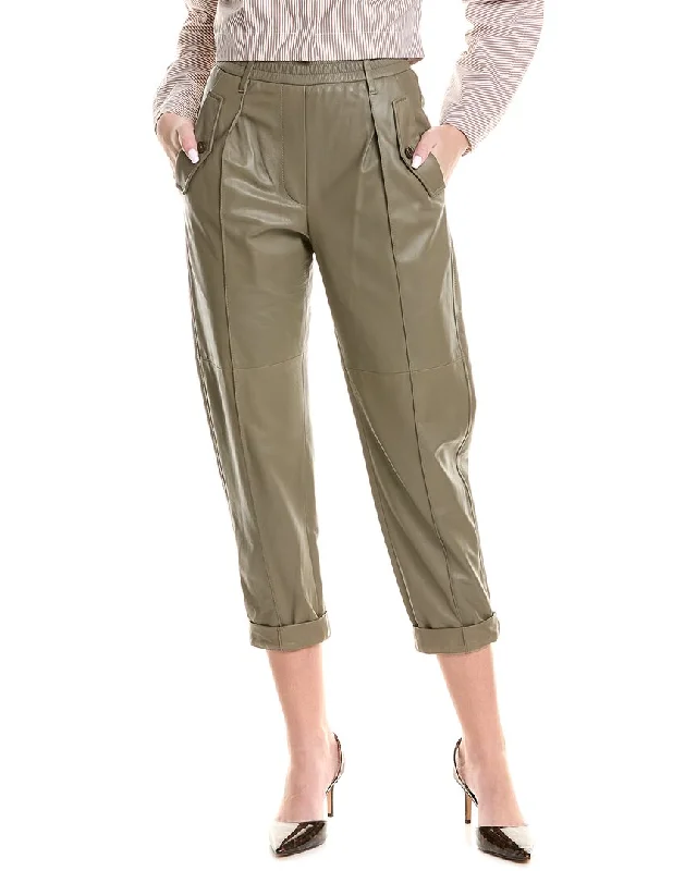 women's thermal pantsBrunello Cucinelli Leather Pant