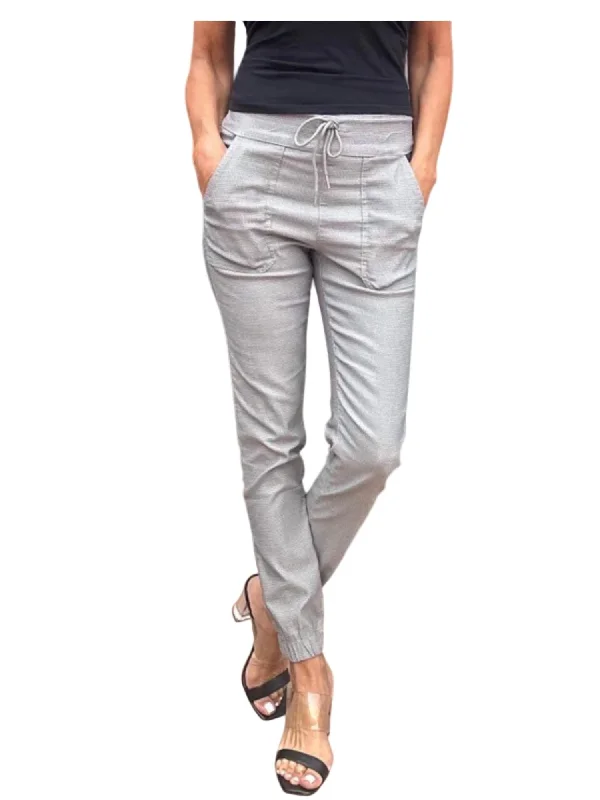 women's bootcut pantsTali Herringbone Ankle Pants In Gray