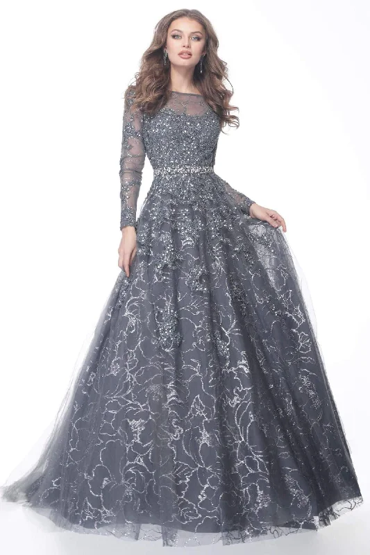 Formal Dress for Polo MatchesJovani - Long Sleeve Embellished Ballgown 51838SC