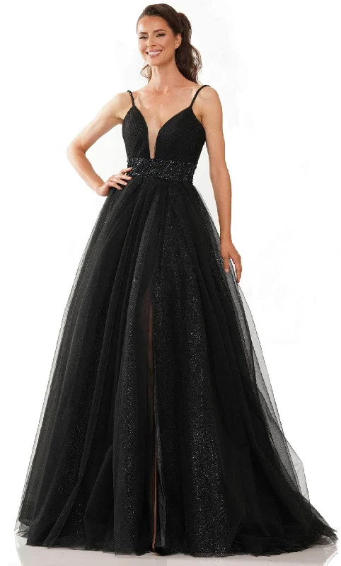 Formal Dress for Bat MitzvahsColors Dress 2891 - Full Length A-line Tulle Gown