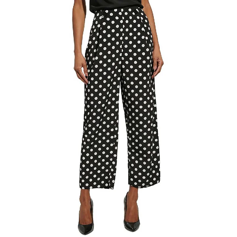 women's everyday pantsWomens Polka Dot Side Zip Wide Leg Pants