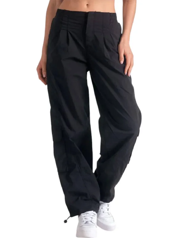 women's leather pantsKrystian Cargo Pants In Black