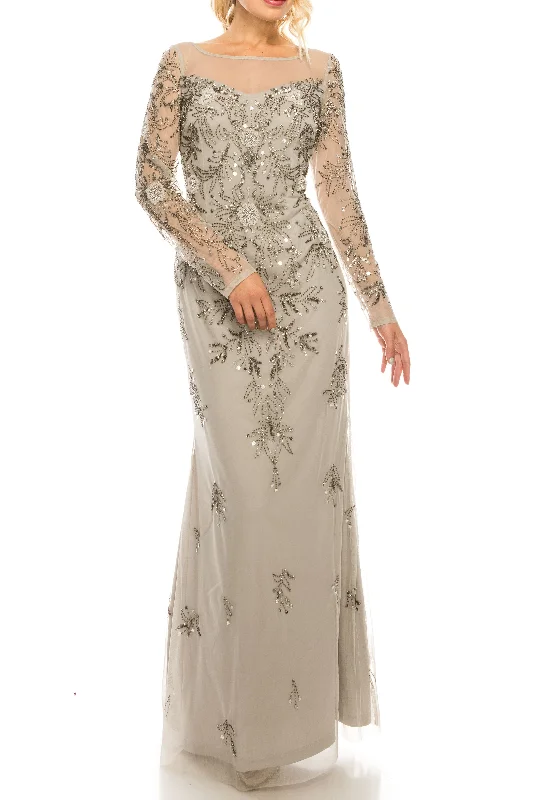 Formal Dress for DebutantesAdrianna Papell - AP1E205388SC Long Sleeves Embellished Gown