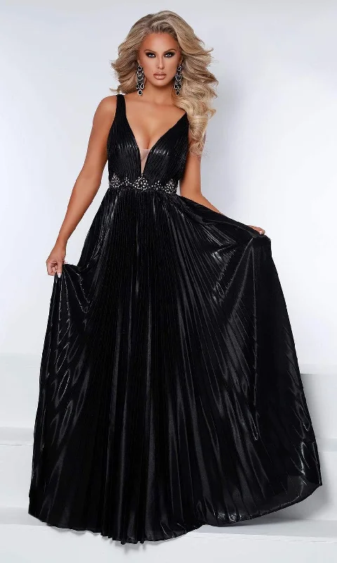 Formal Dress for Cocktail PartiesJohnathan Kayne - 2426 Sleeveless Pleated A-line Gown