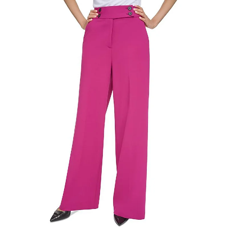 women's winter pantsWomens High Rise Textured Wide Leg Pants