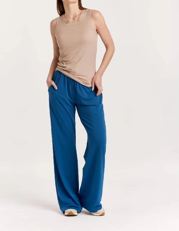 women's ripped pantsQuincy Wide Leg Pants In Nightfall Terry