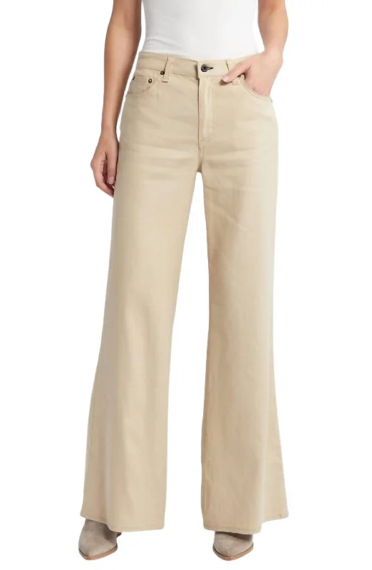 women's straight-leg pantsJuniper Linen Wide Leg In Khaki