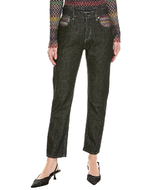 women's plus-size pantsMissoni Black Straight Jean