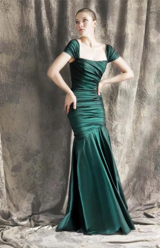 Formal Dress for ConcertsTheia - Long Ruche-Ornate Mermaid Gown 881422SC