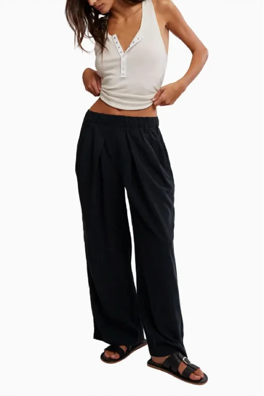 women's flare pantsNothin' To Say Wide Leg Pants In Black