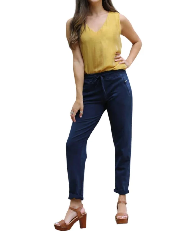 women's maternity pantsFrench Terry Jogger Pants In Navy