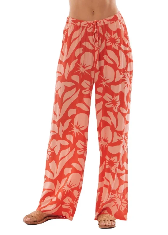 women's sweatpantsBeach Bliss Woven Pant In Tangerine