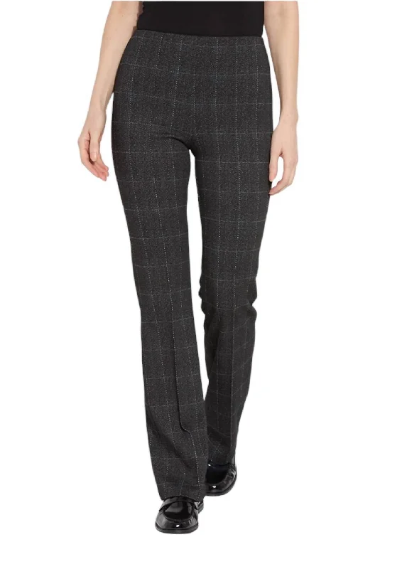 women's polyester pantsElysse Wide Leg Pant In San Francisco Plaid