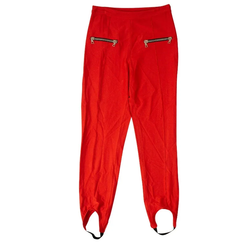 women's timeless pantsUnravel Project Slim Fit Stirrup Pants - Red