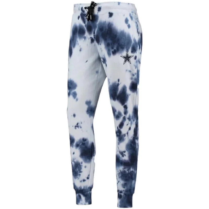 women's yoga pantsWomen's Dallas Cowboys New Era Tie-Dye Jogger Pants In Navy