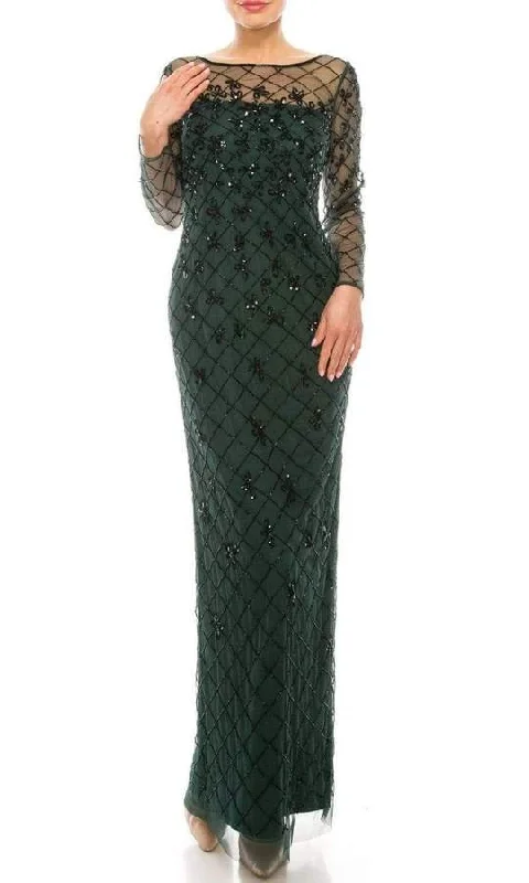 Formal Dress for Winter Formal EventsAdrianna Papell - AP1E206544SC Illusion Lattice Long Gown