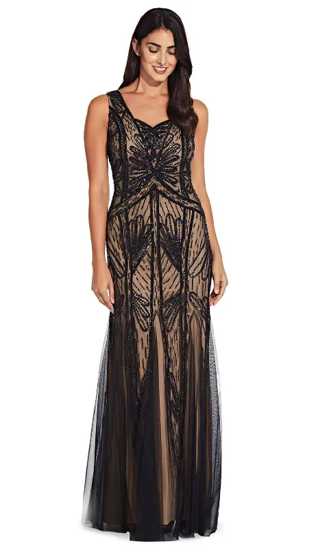 Formal Dress for Beach ThemesAdrianna Papell - AP1E205802SC Embellished Mermaid Gown