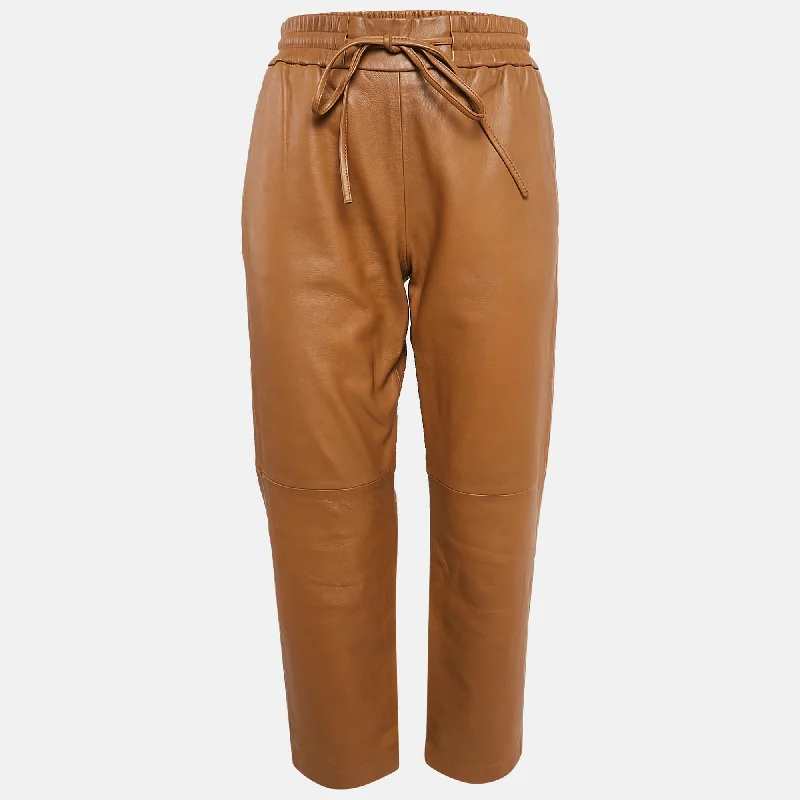 women's sophisticated pantsWeekend Max Mara Brown Leather Pants