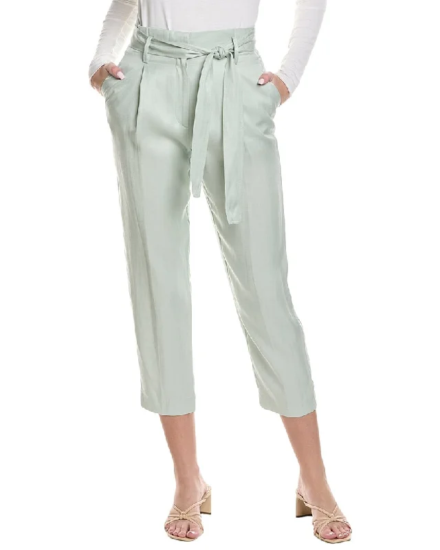 women's wedding pantsReiss Mylie Linen-Blend Taper Trouser