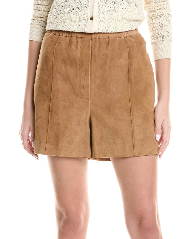 women's slim-fit pantsBrunello Cucinelli Suede Short