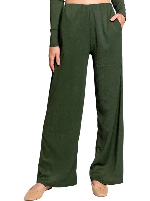 women's distressed denim pantsEmmerson Wide Leg Pants In Green