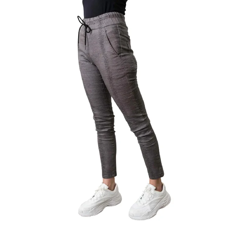 women's elegant pantsShely Ankle Pant In Grey Snake