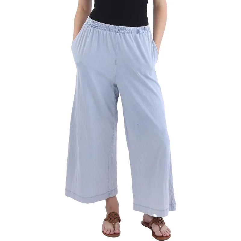 women's mini pantsWomens Cotton High Rise Cropped Pants