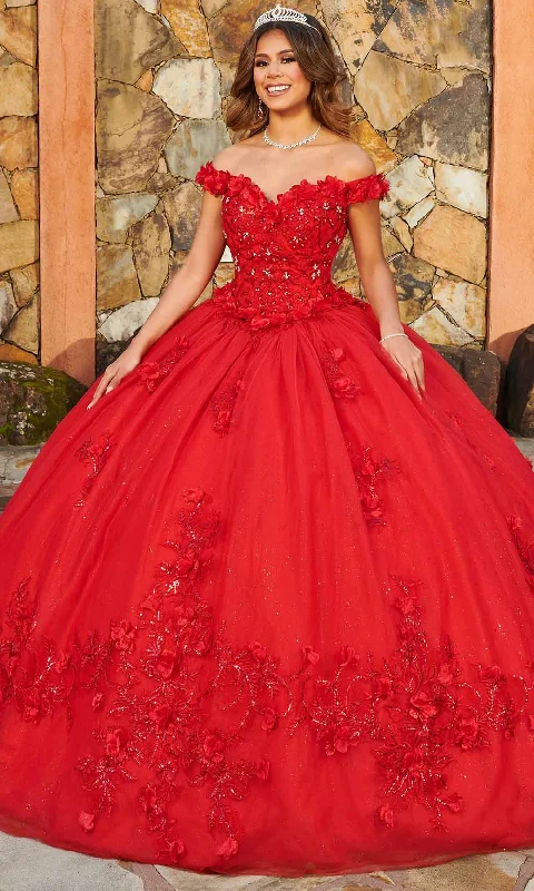 Formal Dress for Black Tie EventsRachel Allan Mq1108 - 3D-Flowers Ballgown