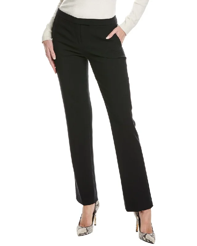 women's ripped pantsTheory Low Rise Slim Wool-Blend Trouser