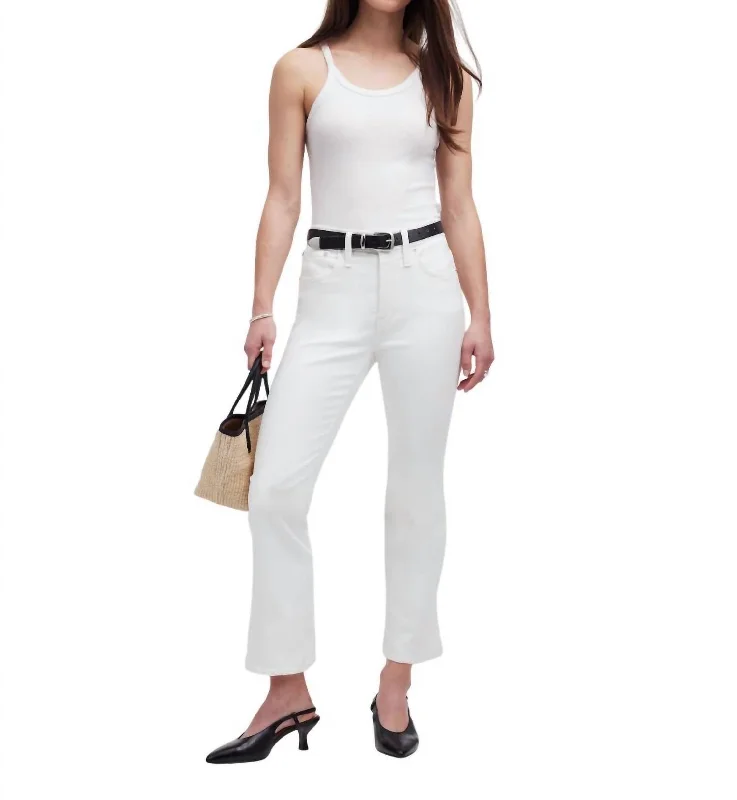 women's bootcut pantsPetite Kick Out Crop Jeans In White