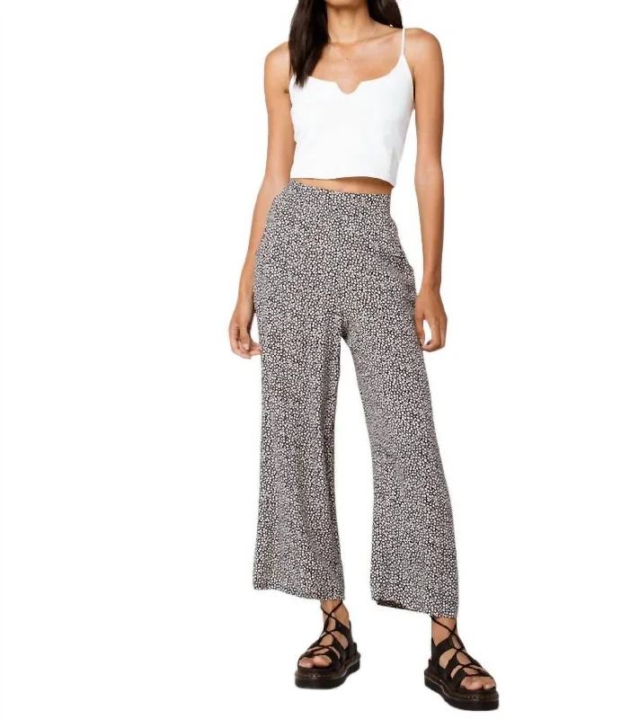 women's sustainable pantsCut Through Wide Leg Printed Pants In Multicolor