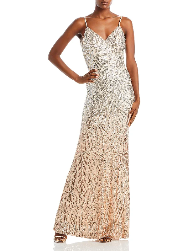 asymmetrical party dressesWomens Sequined Long Evening Dress