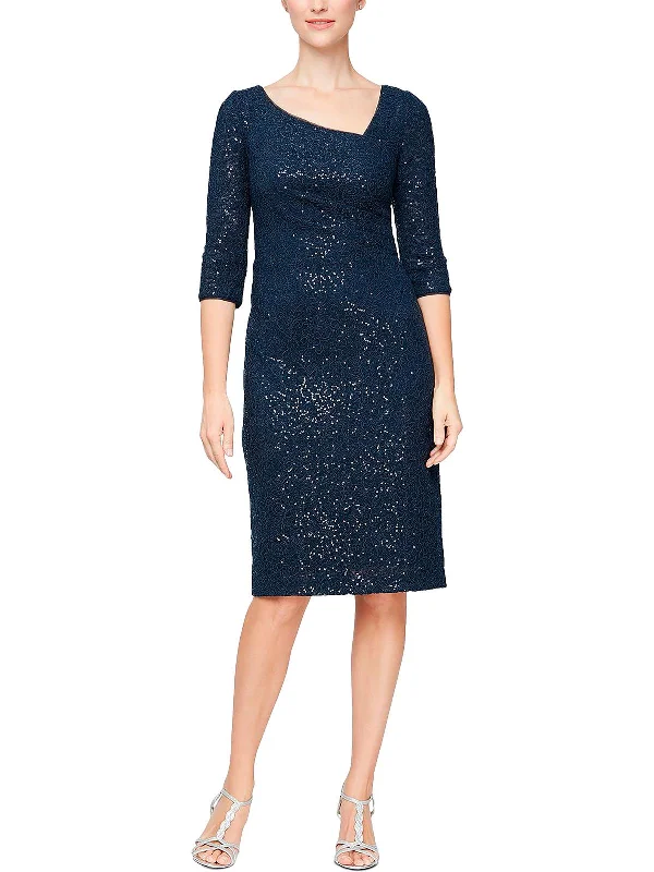 A-line party dressesWomens Sequined Textured Evening Dress