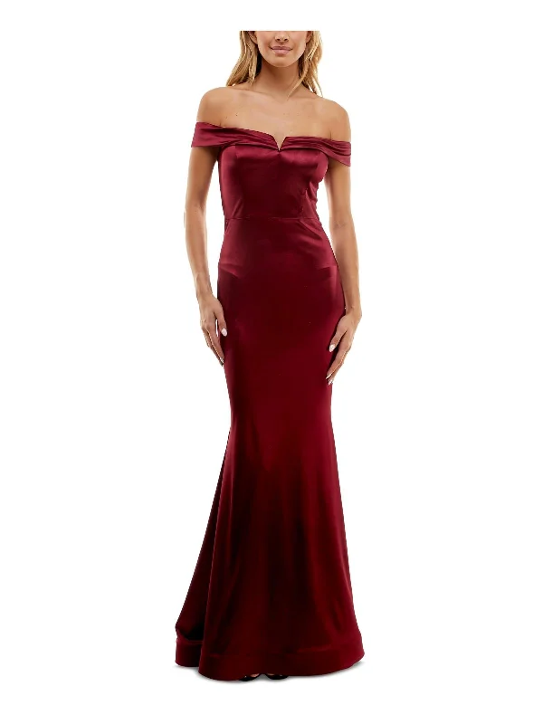 bridesmaid party dressesJuniors Womens Satin Long Evening Dress