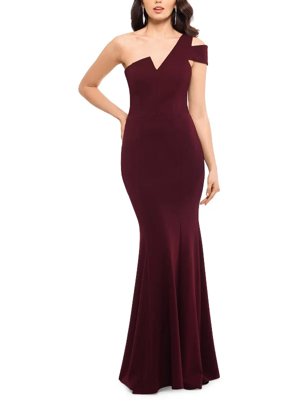 flowy party dressesWomens One Shoulder Full Length Evening Dress