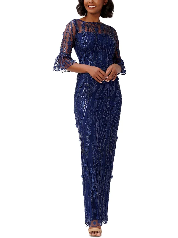 curve-hugging party dressesWomens Embellished Long Evening Dress