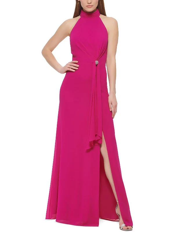 ruffle party dressesWomens Ruched Long Evening Dress