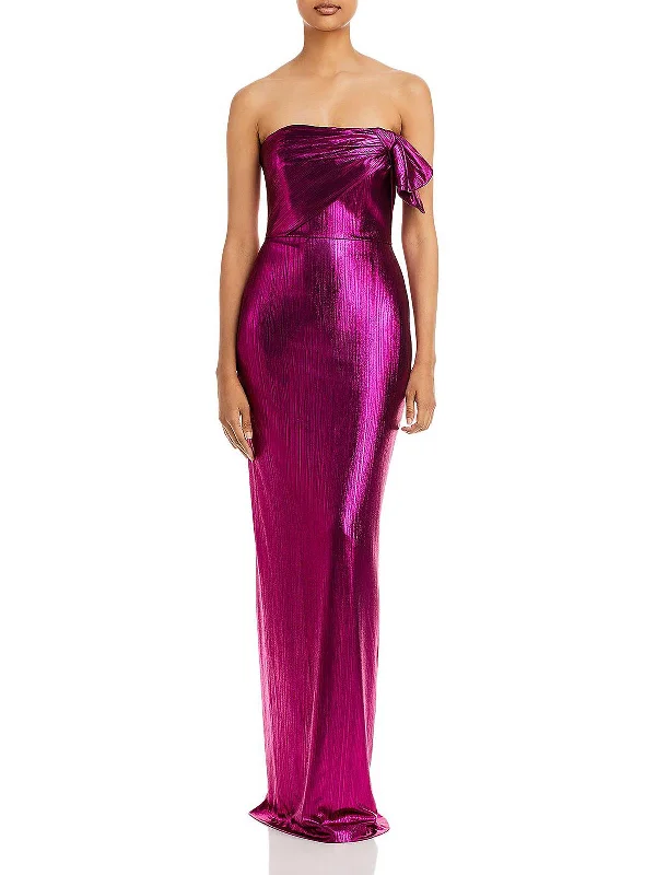 stylish party dressesDivina Womens Metallic Strapless Evening Dress