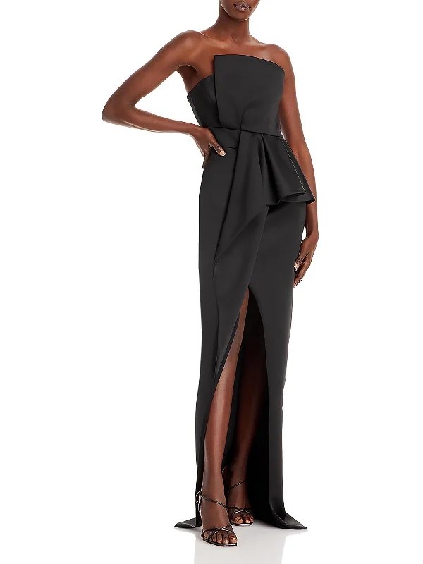 semi-formal party dressesJonas Womens Strapless Scuba Evening Dress