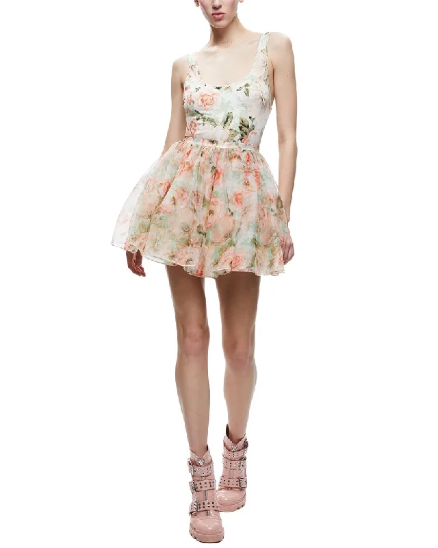 polyester party dressesalice + olivia Chara Silk Party Dress