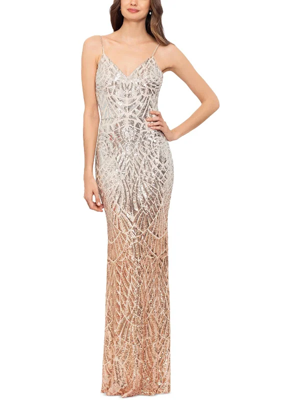 vintage party dressesWomens Mesh Sequined Evening Dress