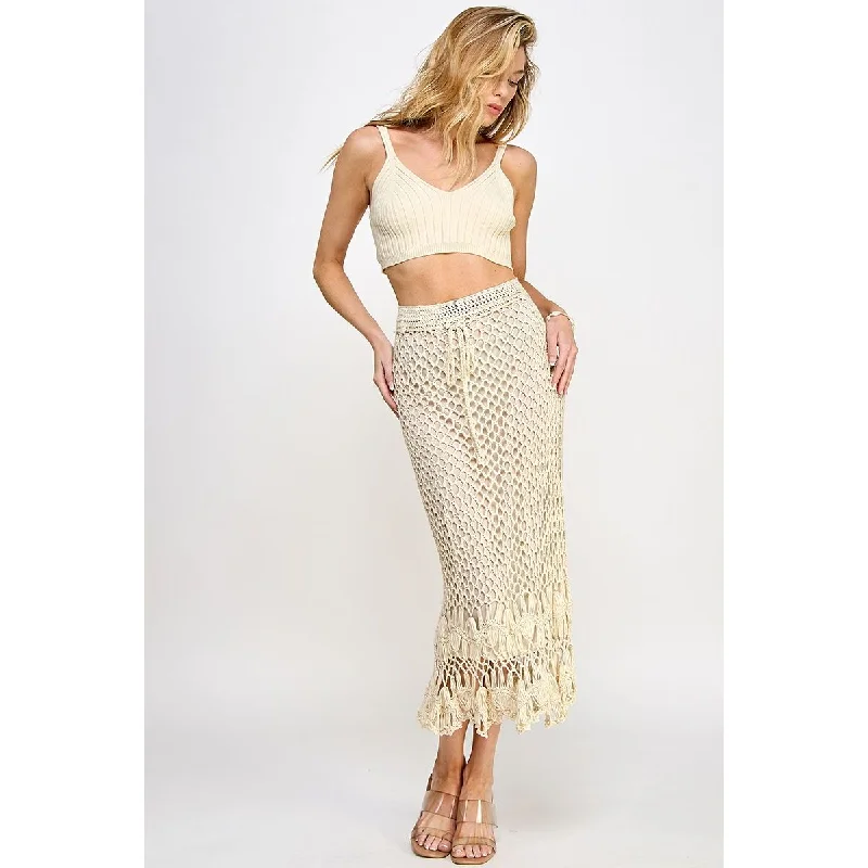 women's maxi skirtsSaraya Crochet Midi Ellison Skirt SALE