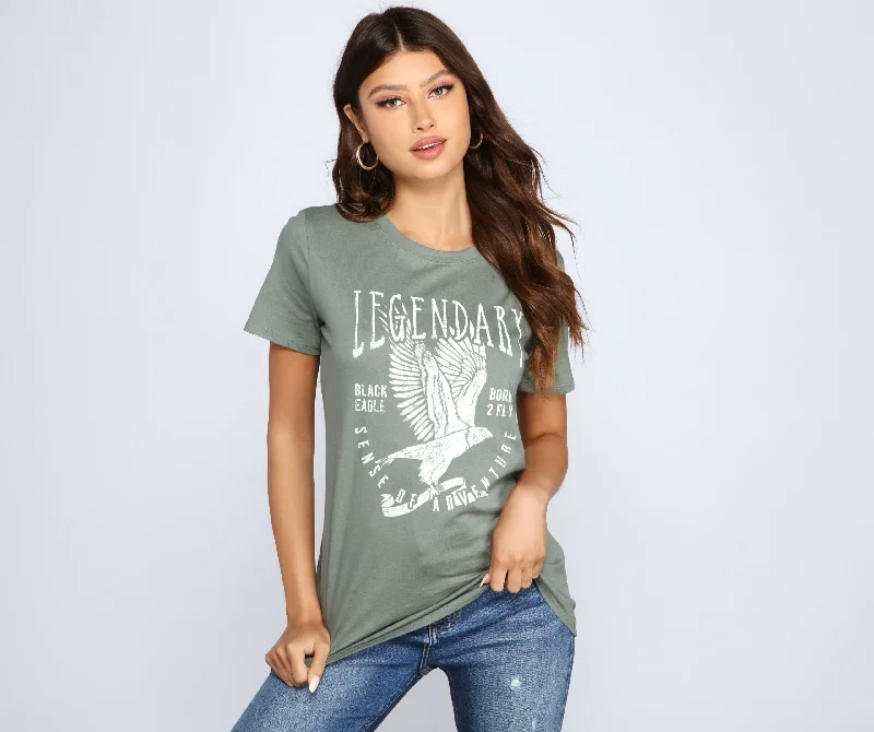 affordable women's T-shirtsSo Legendary Graphic Eagle Tee