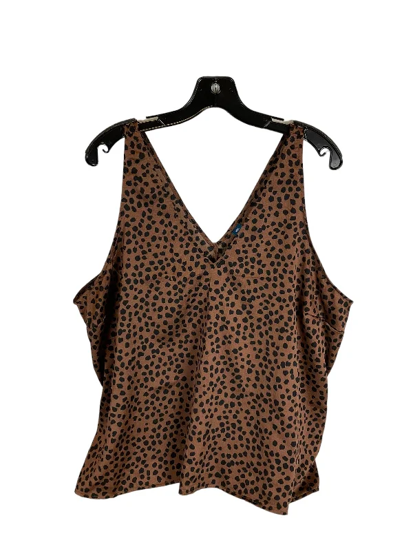 women's tops for those who want to add a personal touch to their wardrobe with unique and one-of-a-kind piecesAnimal Print Top Sleeveless Old Navy, Size Xxl