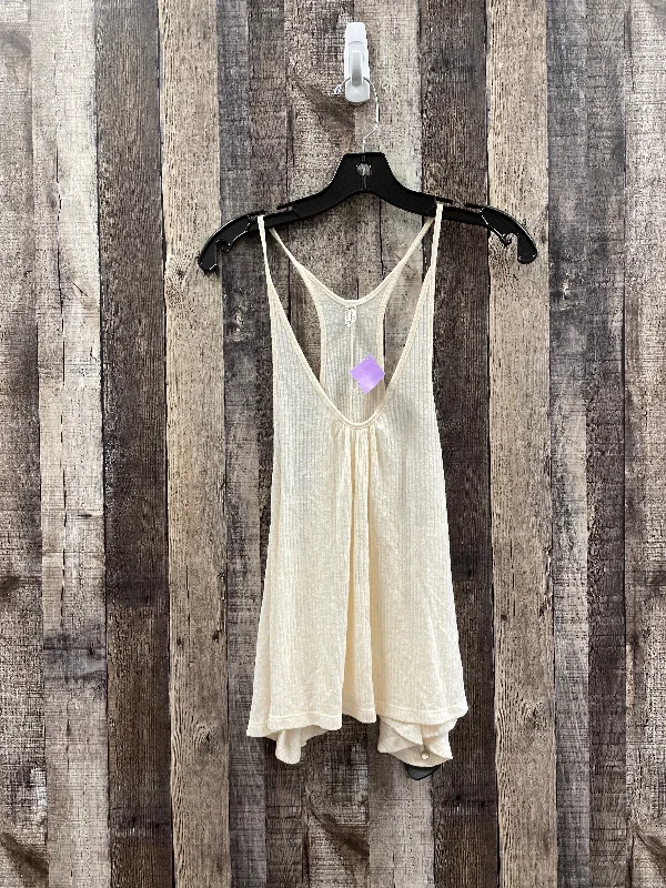 women's tops in solid colorsBeige Top Sleeveless Free People, Size Xs