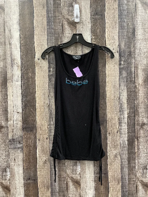 women's tops for those who want to elevate their everyday wear with chic and elegant piecesBlack Top Sleeveless Bebe, Size S