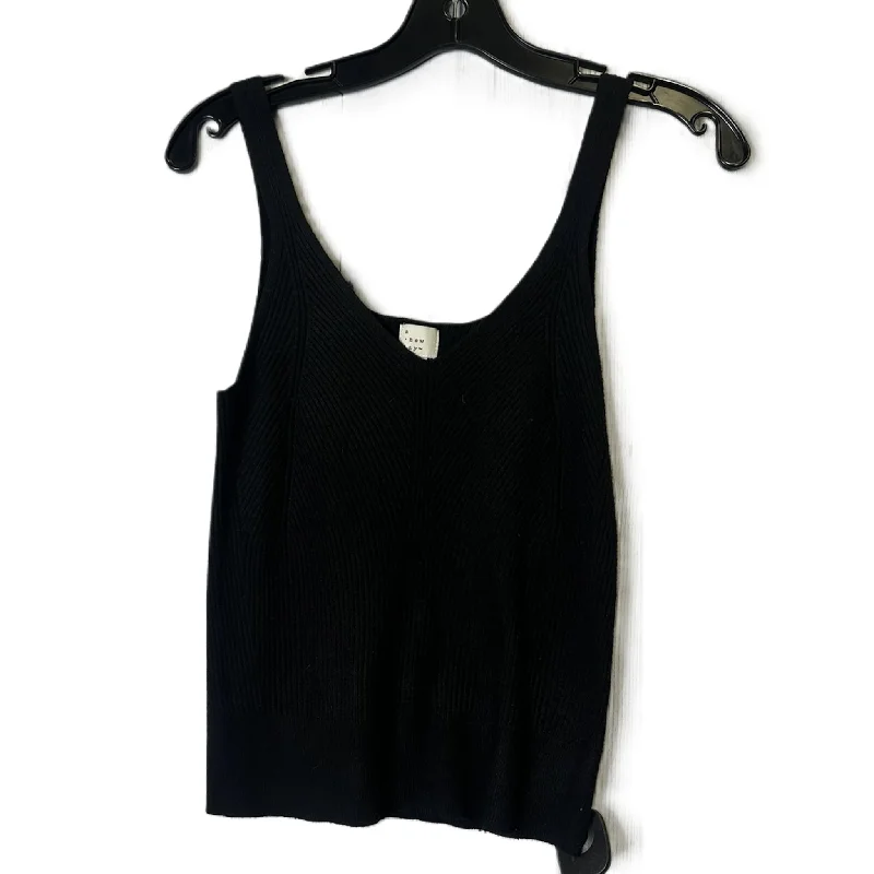 women's tops with cold-shoulder cutsBlack Top Sleeveless By A New Day, Size: S