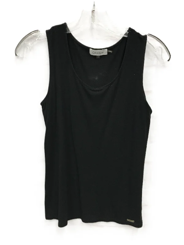 women's tops for those who want to add a bit of flair and personality to their looksBlack Top Sleeveless By Calvin Klein, Size: S