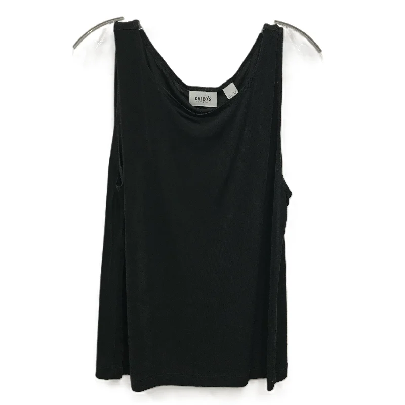 cozy women's tops for fall and winterBlack Top Sleeveless By Chicos, Size: Xl